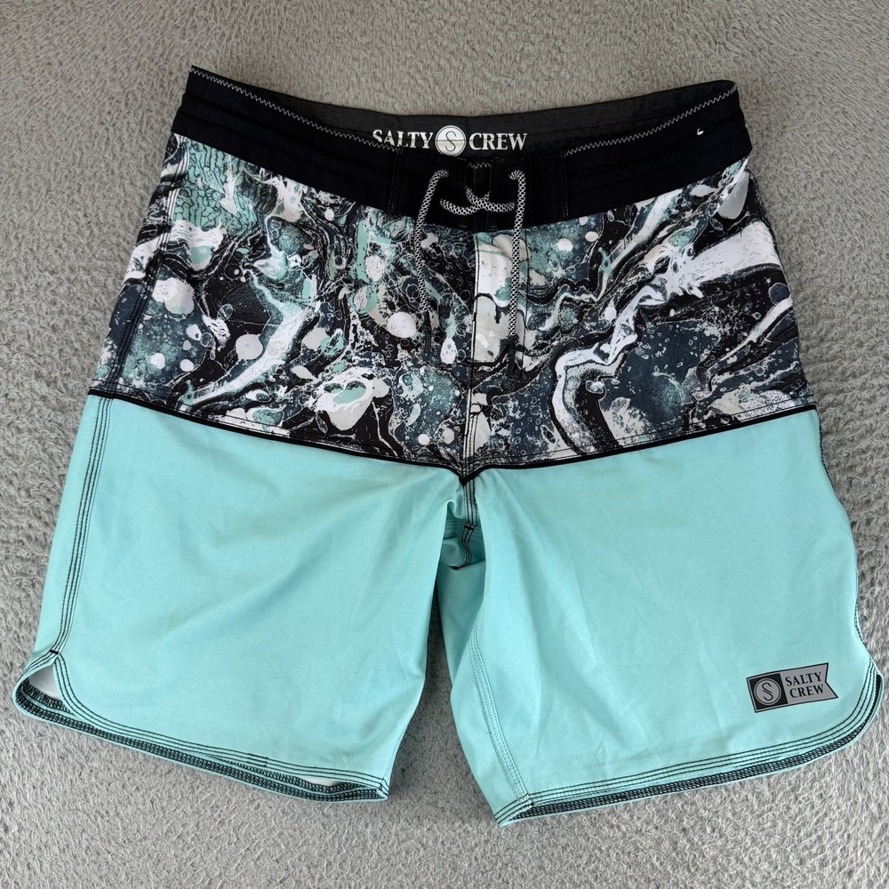 Salty Crew Board Shorts Men's  Size 32‎ Swim Trunks Drawstring Swimming